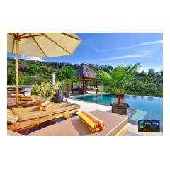 Sunbeds And Pool - Palm Living Bali Long Term Villa Rentals