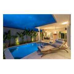 Pool By Night - Palm Living Bali Long Term Villa Rentals