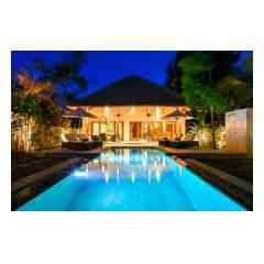 Pool By Night - Bali Villa Building and Development - Palm Living Bali