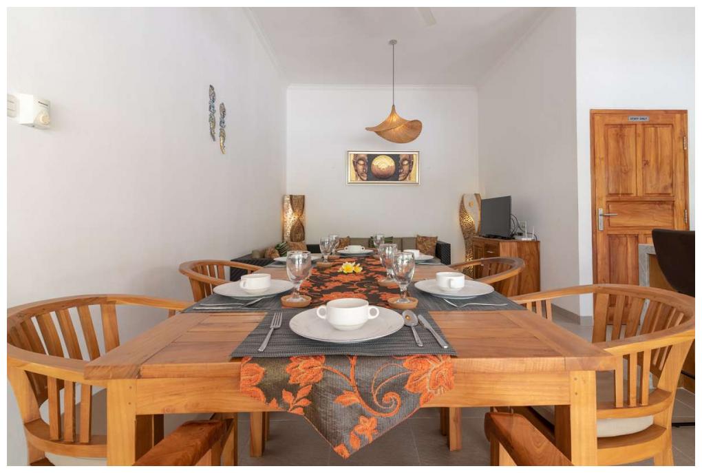 Interior Of Long Term Rental Villa Dining Table