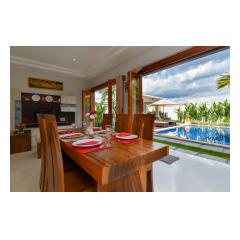 Dining At Pool - Palm Living Bali Long Term Villa Rentals