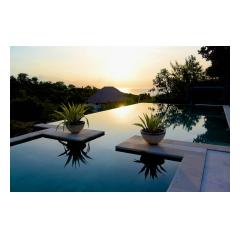 Pool Sunset - Palm Living Bali Long Term Villa Rentals