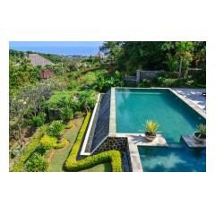 Pool From Above - Palm Living Bali Long Term Villa Rentals