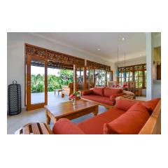 Living And Terrace - Palm Living Bali Long Term Villa Rentals