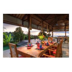 Evening Dining - Palm Living Bali Long Term Villa Rentals