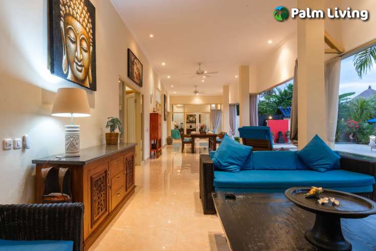 Beachfront villa with two joglo for sale