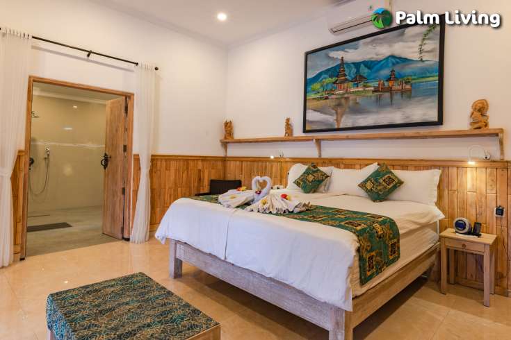 Beachfront villa with two joglo for sale