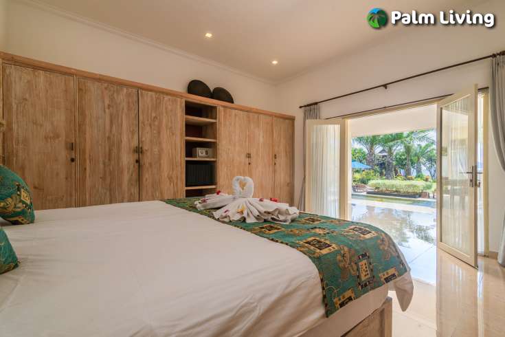 Beachfront villa with two joglo for sale