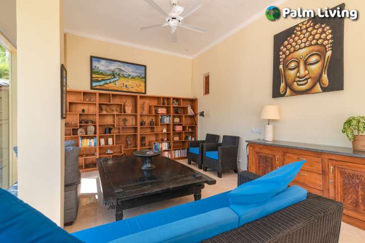 Beachfront villa with two joglo for sale