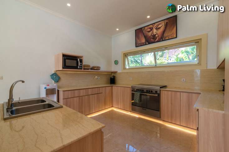 Beachfront villa with two joglo for sale