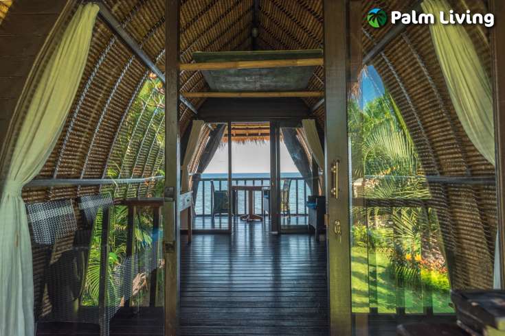 Beachfront villa with two joglo for sale