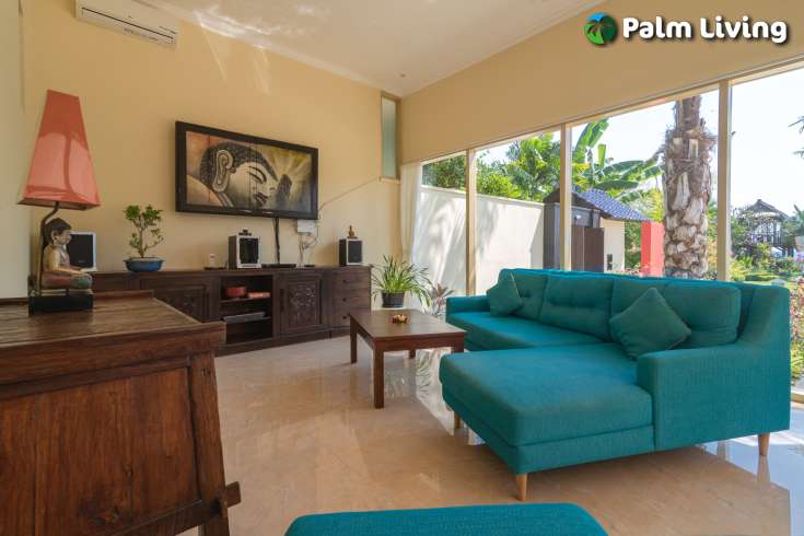 Beachfront villa with two joglo for sale