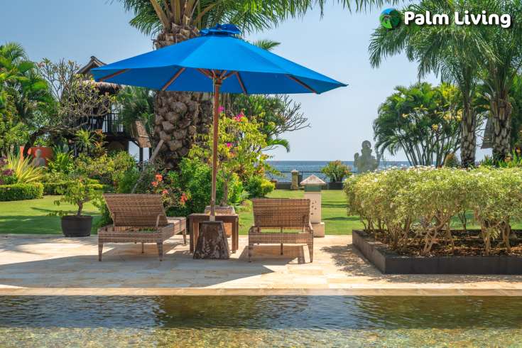 Beachfront villa with two joglo for sale