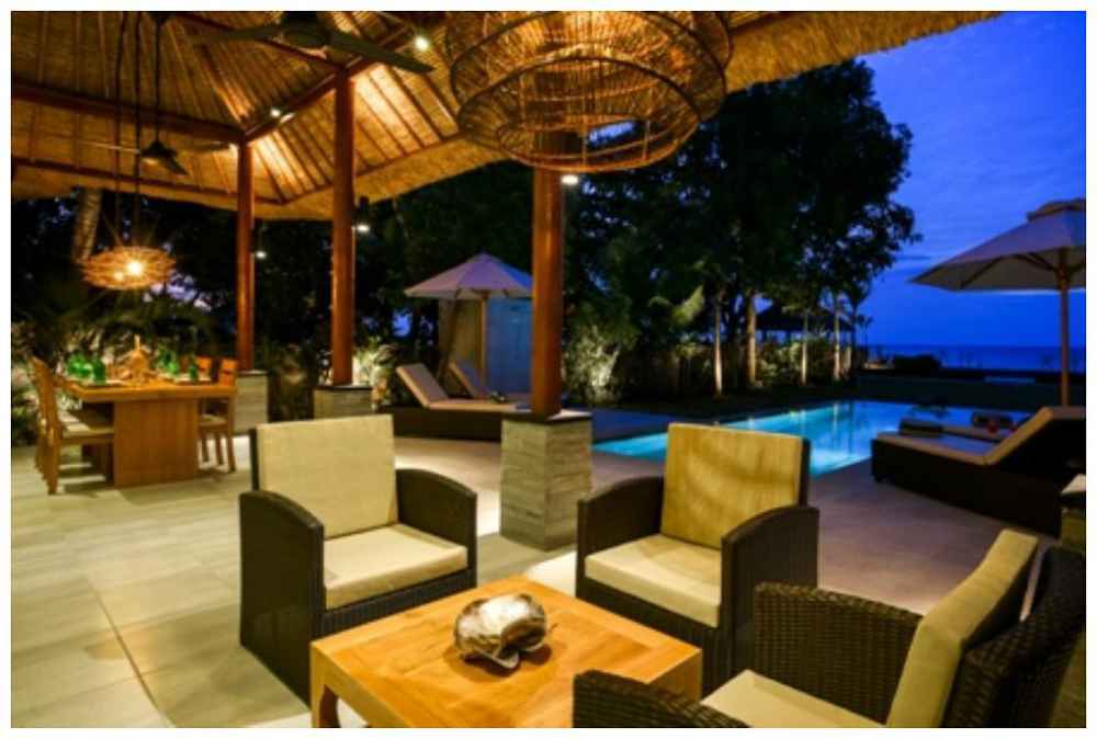 Villa Building Bali Night Terrace